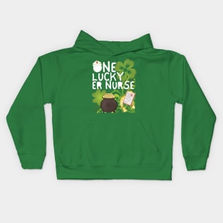 One Lucky ER Nurse, One Lucky Nurse, St Patrick's Day ER Nurse Kids Hoodie